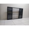 Janela Veneziana de Alumínio Preto C/grade 100x200 6 Folhas - 2