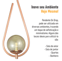Ver imagem 7 de Lustre Pendente On Drop - Bronze com Globo de Vidro Âmbar