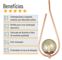 Ver imagem 6 de Lustre Pendente On Drop - Bronze com Globo de Vidro Âmbar