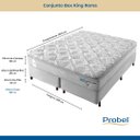 Ver imagem 3 de Conjunto Box Mola Probel Guarda Costas Roma King 193x56cm