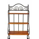 Ver imagem 3 de Prateleira Artesanal Artminas Sobre O Vaso Sanitário Em Ferro E Madeira Preto E Marrom Preto