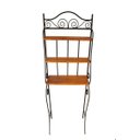 Ver imagem 2 de Prateleira Artesanal Artminas Sobre O Vaso Sanitário Em Ferro E Madeira Preto E Marrom Preto