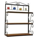 Ver imagem 2 de Prateleira 3 Andares Artminas Rustico Artesanal Ferro e Madeira Preto e Marrom Preto e Marrom