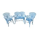 Ver imagem 1 de Conjunto de Jardim com Banco 2 Lugares e 2 Poltronas Primavera em Alumínio Unifer Móveis