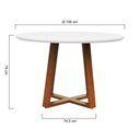 Ver mais imagens de Conjunto de Mesa Madri 6 Lugares Tampo em MDF Vidro 150cm