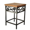 Ver imagem 3 de Banco Quadrado Artminas Artesanatos Madeira E Ferro Rustico Artesanal Preto E Marrom