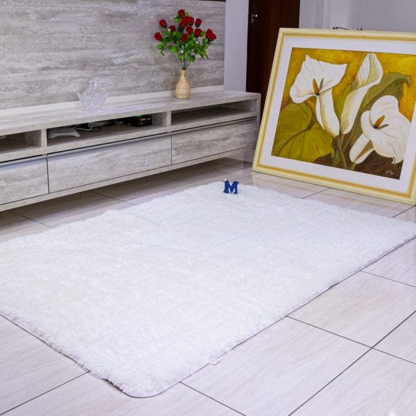 Tapete Peludo 2,00 x 140 Cor: Branco - 3