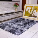 Ver imagem 1 de Tapete de Sala 1,40x2,00 Cinza Mesclado 40Mm de Pelagem,Macio e Felpudo
