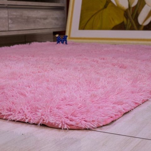 Tapete Sala Peludo Felpudo Luxo Macio 2,00 x 1,40 Rose