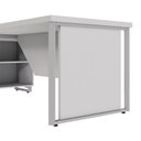 Ver mais imagens de Mesa de Escritório Executiva com Armário Lateral e Caixa de Tomadas 3 Gavetas 200cm Corporate Cinza