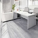 Ver imagem 1 de Mesa de Escritório Executiva com Armário Lateral e Caixa de Tomadas 3 Gavetas 200cm Corporate Cinza