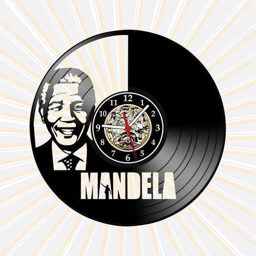 Relógio Parede Nelson Mandela Político Vinil Lp Decoração - 1