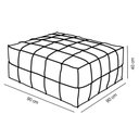 Ver imagem 2 de Puff Sala De Estar Grande 90x90cm Couro Preto