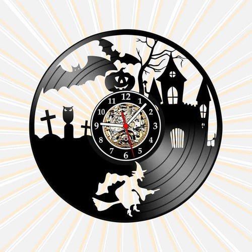 Relógio Halloween Dia Das Bruxas Filmes Nerd Geek Vinil Lp - 1
