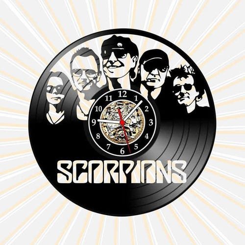 Relógio Parede Scorpions Bandas Rock Musica Vinil Lp Arte - 1