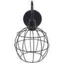 Ver imagem 4 de 2 Luminárias Arandela de Parede Aramada Globo Industrial Retro Preta Agp Ilumini Vintage