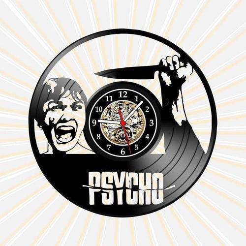 Relógio Psicose Filmes Psycho Series Tv Nerd Geek Vinil Lp - 1