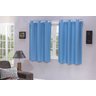 Cortina para Quarto Meia Parede 2,20 X 1,30 Mts Pvc Blackout: Azul - 1