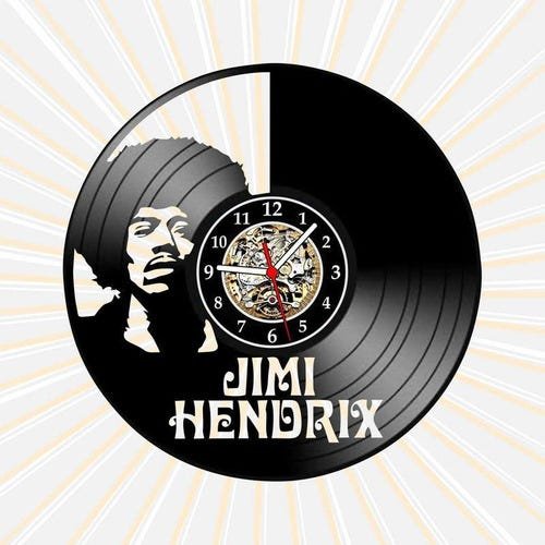 Relógio Jimi Hendrix Bandas Rock Guitarra Musica Vinil Lp - 1