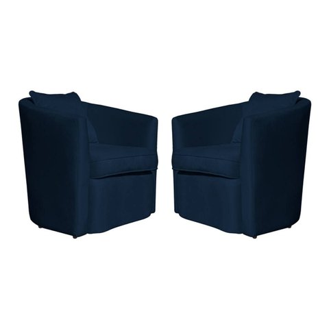 Kit 02 Poltrona Decorativa Alana Veludo