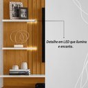 Ver imagem 3 de Painel Bancada Suspensa com Led 3 Portas Atena - Cinamomo/off White