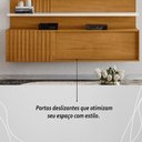 Ver imagem 5 de Painel Bancada Suspensa com Led 3 Portas Atena - Cinamomo/off White