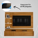 Ver imagem 4 de Painel Bancada Suspensa com Led 3 Portas Atena - Cinamomo/off White