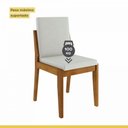 Ver imagem 2 de Conjunto 2 Cadeiras Lady em Madeira Maciça Nesher Móveis Mel Natural-linho Off White
