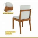 Ver imagem 7 de Conjunto 2 Cadeiras Lady em Madeira Maciça Nesher Móveis Mel Natural-linho Off White
