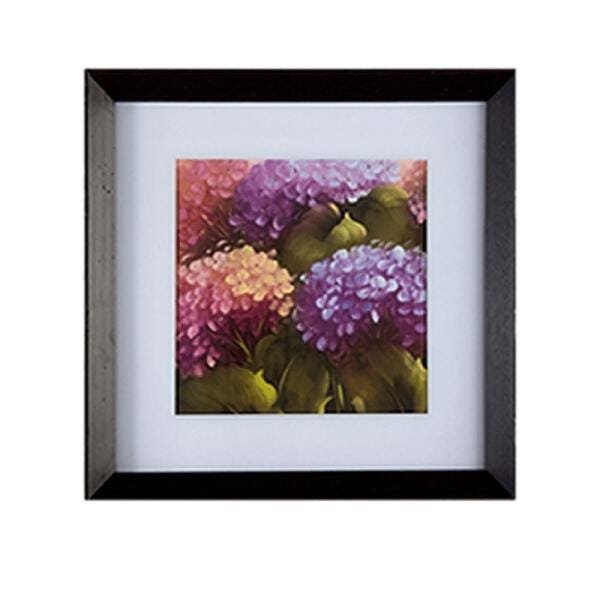 Quadro Pingo de Mel Abstrato, 44X44Cm com Vidro 3Mm e Moldura Em Madeira Na Cor Tabaco - 2