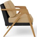 Ver imagem 7 de Kit 02 Poltronas Decorativas Sala Estar Pietra L02 Couríssimo Preto Linho Bege Escuro - Lyam Decor