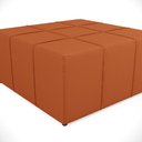 Ver mais imagens de Puff Decorativo para Sala de Estar Quadrado Milano 90x90cm W01 Tecido Terracota - Lyam Decor