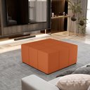 Ver imagem 1 de Puff Decorativo para Sala de Estar Quadrado Milano 90x90cm W01 Tecido Terracota - Lyam Decor