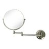 Espelho de Aumento Redondo Cromado de Parede para Banheiro Dupla Face Haste Articulada - 1