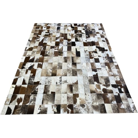 Tapete de Couro Marrom Malhado Escuro 1,50x2,00 Retângulos