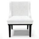Ver imagem 7 de Kit 3 Cadeiras Decorativas Sala de Jantar Base Fixa de Madeira Firenze PU Branco Brilho/Preto G19 -