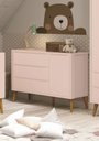 Ver imagem 2 de Cômoda Sapateira Théo New Rosa Fosco com Madeira - MoveisAqui