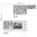 Ver imagem 4 de Cozinha Modulada 5 Pecas 280 Cm Ce379 Americana Branco Calcare Henn