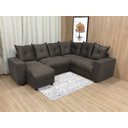 Ver imagem 1 de Sofá Canto Marrom 603 Áustria Invertido