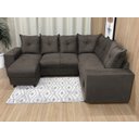 Ver imagem 2 de Sofá Canto Marrom 603 Áustria Invertido