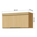 Ver imagem 3 de Armário Geladeira Marquesa 1 Porta 80 Cm 100% Mdf Nesher Nature