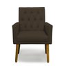 POLTRONA DECORATIVA NINA RETRO SUEDE MARROM - MEU LAR DECOR - 1