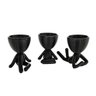 Kit Com 3 Vasos Decorativos Bonequinho Plant - Cor Preto - 4