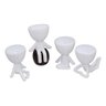 Kit Com 4 Vasos Big Brother Brasil Bob Plants - Branco - 2
