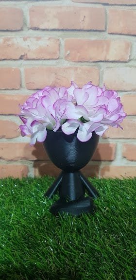 Kit Com 3 Vasos Decorativos Robert Plant - Cor Preto - 4