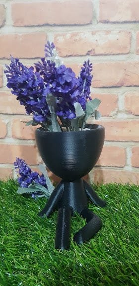 Kit Com 3 Vasos Decorativos Robert Plant - Cor Preto - 2