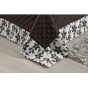 Ver imagem 3 de Kit Colcha Cama Casal Queen Vitória 3 Peças Babado Marrom