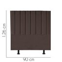 Ver imagem 2 de Cabeceira Estofada Carla 90cm Solteiro Suede Marrom