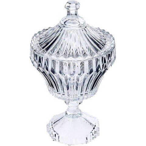 POTICHE DECORATIVO COM PE CRISTAL RENAISSANCE 11,5X21CM