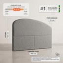 Ver imagem 4 de Cabeceira Cama Box King Colli 195cm Estofada Orgânica Moderna Linho Cinza - Abmaza